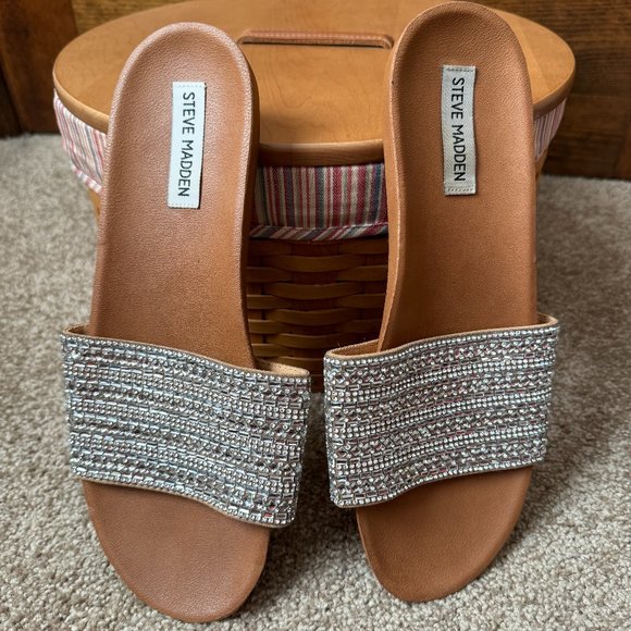 Steve Madden Dazzle Slide Sandals Size 10M - Picture 1 of 8